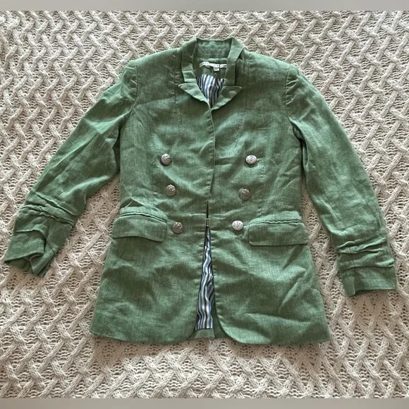 Veronica Beard Beacon Dickey Linen-blend Blazer - Picture 3 of 14